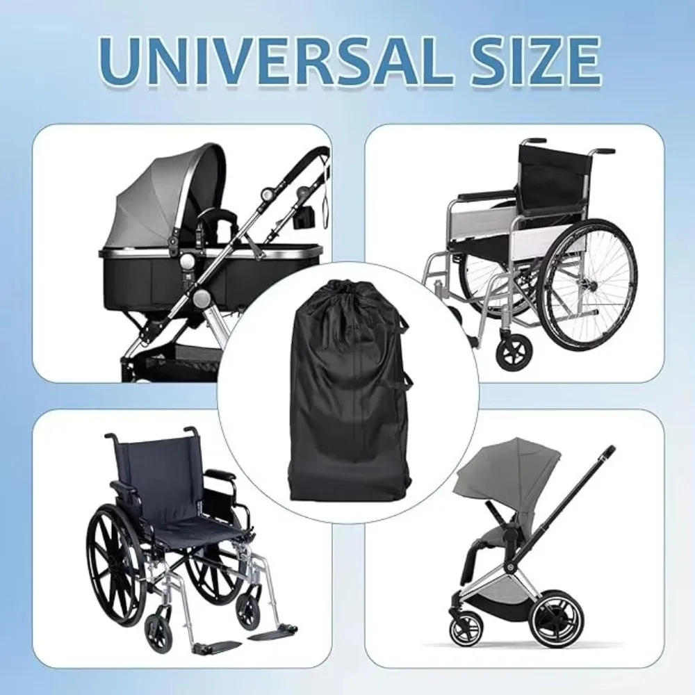 Universal Dustproof Stroller Storage Bag Versatile Travel Gate Check Bag Black Carts Accessories For Airplane Transport