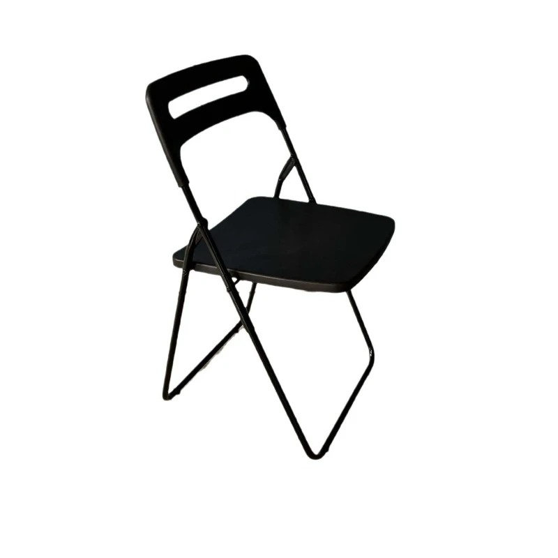 

Folding Chair Household Wrought Iron Dining Chair Portable Events Conference Training Staff Backrest Computer