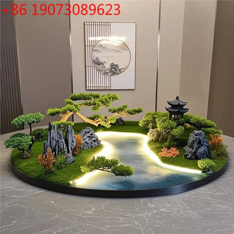 

Flower in the middle of the dining table Spray water light Remote control table turntable flower