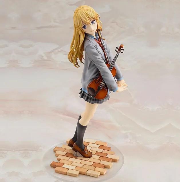 Ihre Lüge im April Miyazono Kaori Actionfigur 1/8 Miniaturmodell Kreuzzeiger Modell Violine Zweidimensionales Geschenk für Kinderspielzeug