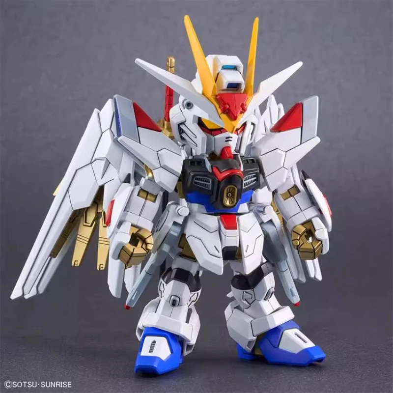 Bandai Original Anime SDCS 1/144 MIGHTY STRIHE FREEDOM GUNDAM Assembly Model kit Action Figure Toys For Kids Collectible Gift