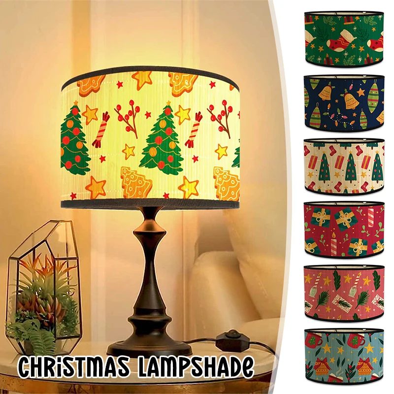 

Retro Style Bamboo Wall Lamp Shade Christmas Eve Festive Atmosphere Decor Lampshade Living Room Chandelier E27 Table Lamp Cover