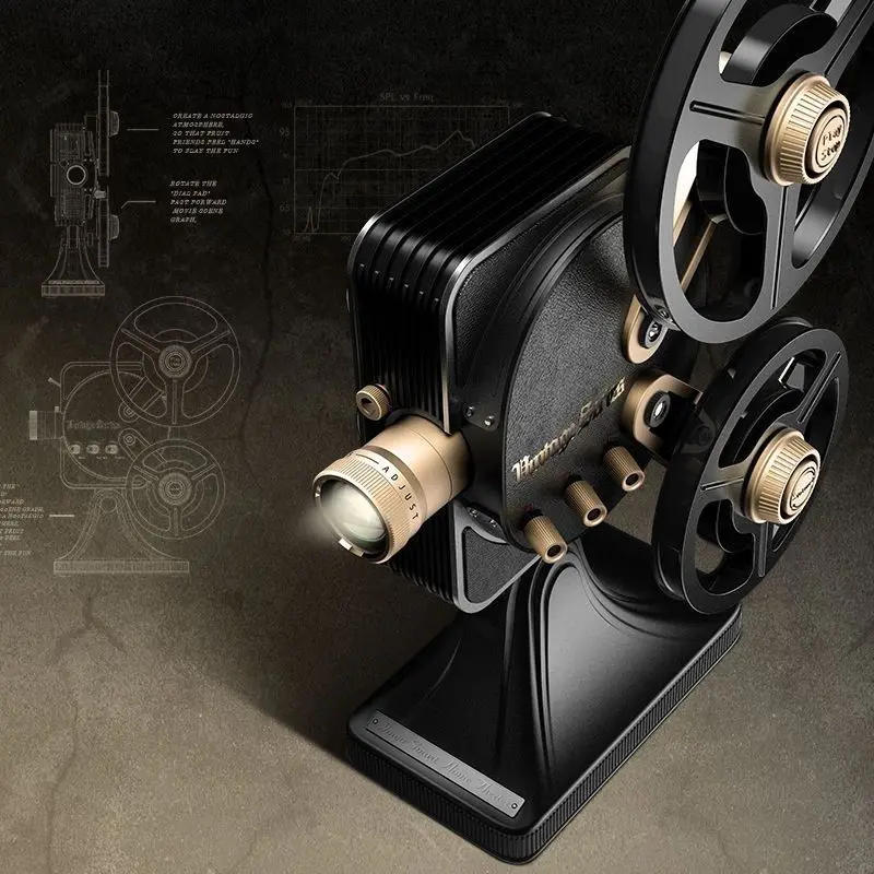 1895 machine de film vintage rétro projection maison haute définition wifi intelligent bluetooth android même projecteur d'écran