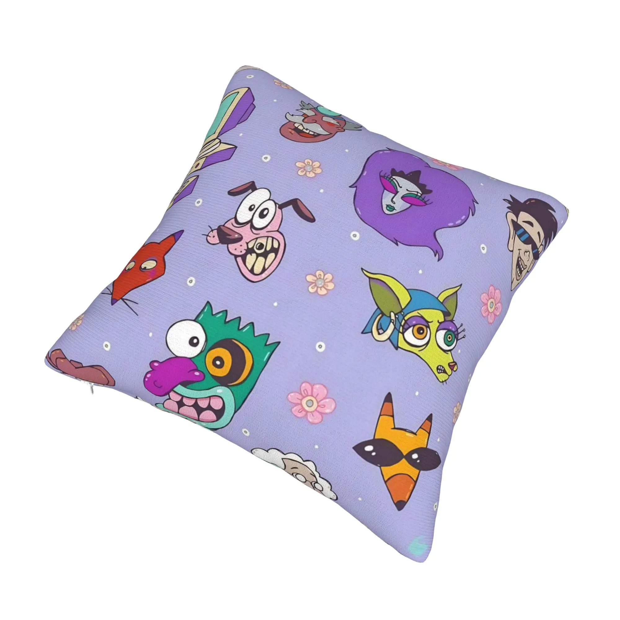 Decorative Pillowcase Courage the Cowardly Dog-D Accessories Living Room  Throw Pillow Case Cover Zippered Multi Size