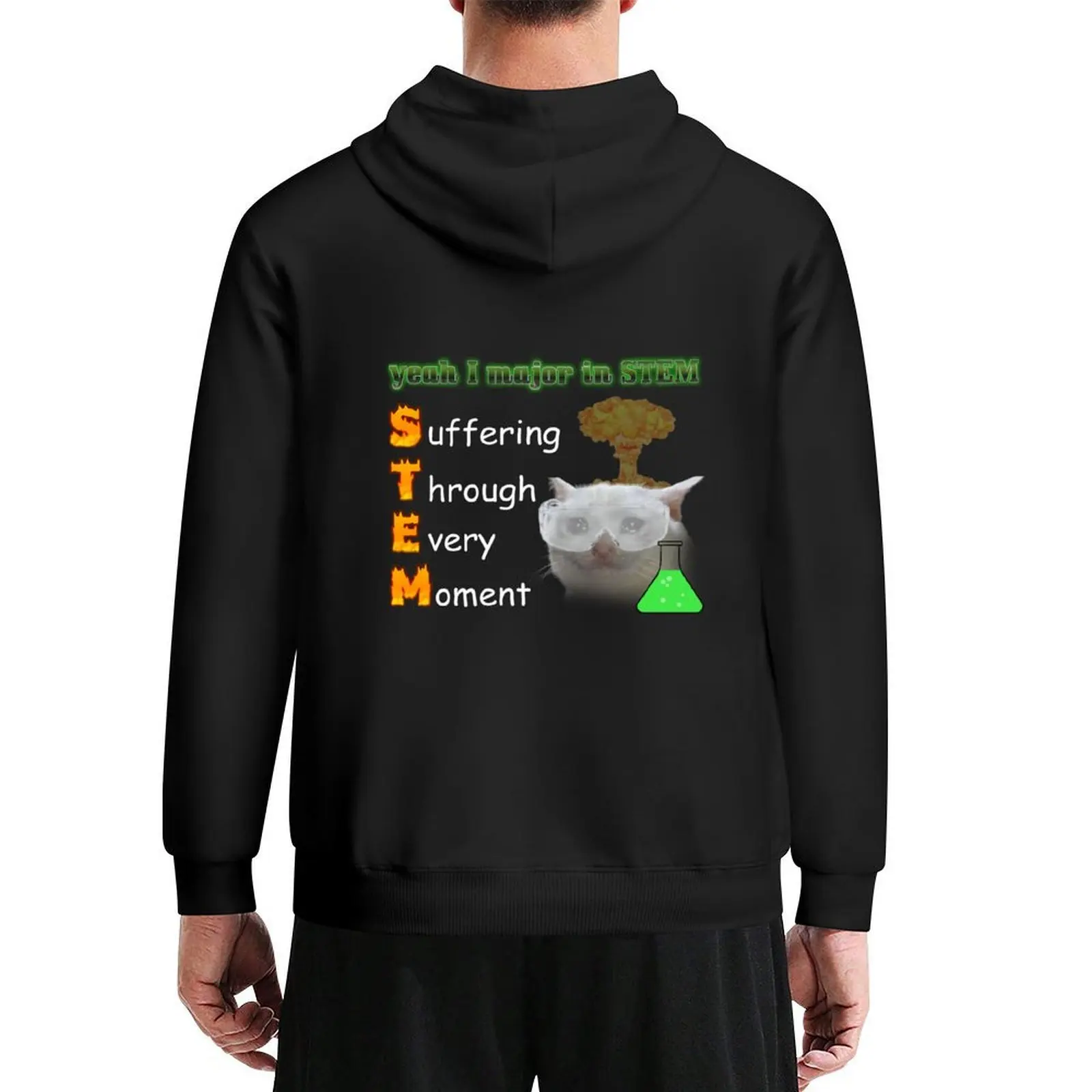 

STEM Student Meme Hoodie autumn mens clothes japanese style male clothes tracksuit