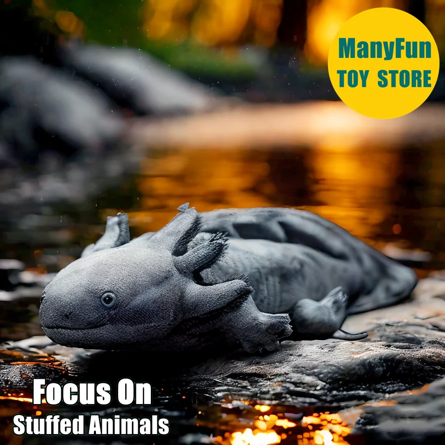 Axolotl Plush Toy Lifelike Salamander Stuffed Animal Realistic Newt Plushie Mexican Salamander Tadpole Simulation Doll Lovers