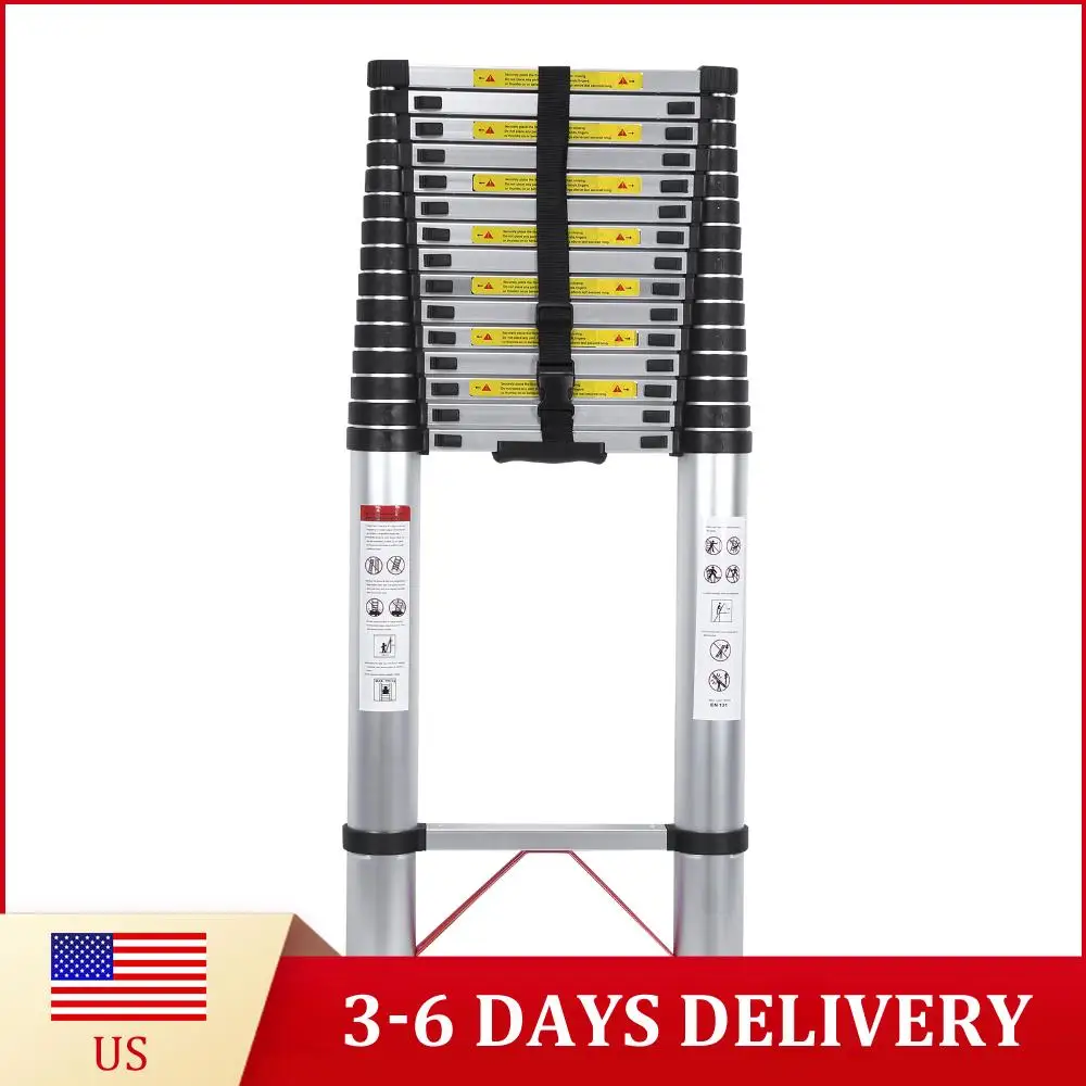 

Telescoping Ladder 23.62 FT Aluminum Multi-Purpose Extension Ladder Heavy Duty 330lbs Max Capacity for Home RV and Outdoor Work