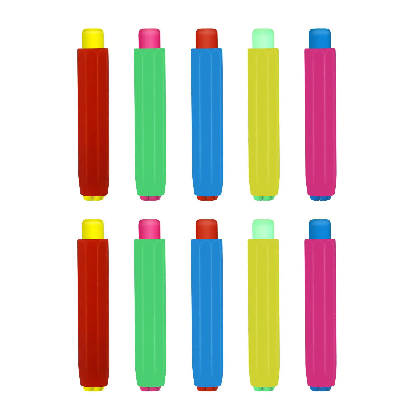 10Pcs Chalk Holder Plastic Colorful Clip Save Chalk Protect Hands Easy Use for School Office Teachers Drawing