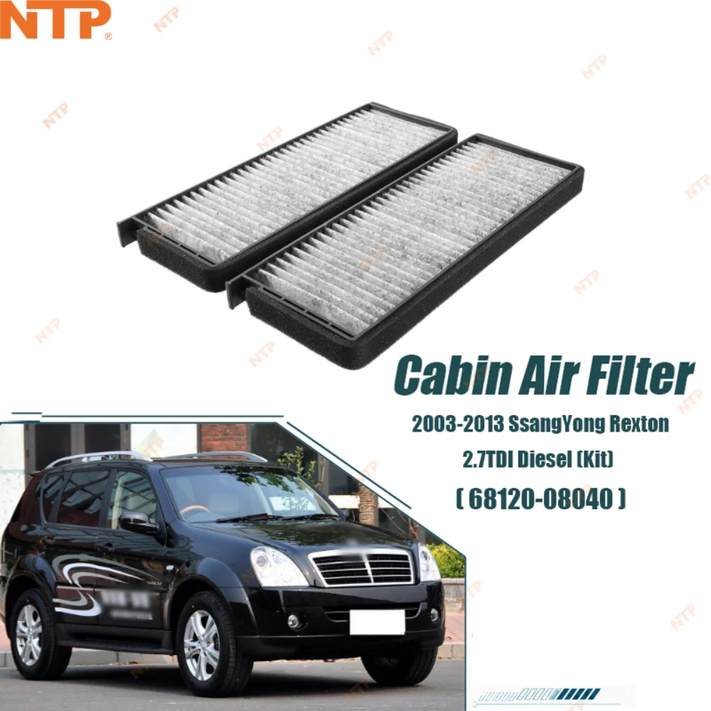 

Cabin Air Filter Intake Filter Replacement With Activated Carbon For 2003-2013 SsangYong Rexton 2.7TDI Diesel (Kit) 68120-08040