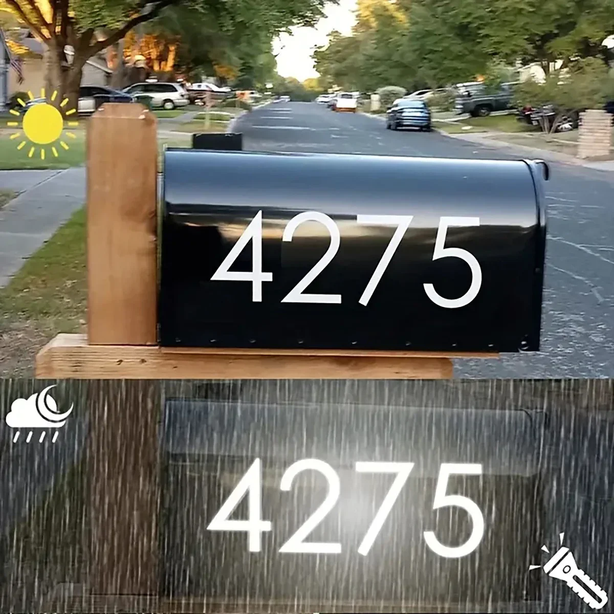 ملصقات رقمية عاكسة لملصقات صندوق البريد وملصقات رقمية عاكسة لعلامة أرقام المنزل وأرقام عنوان المكاتب المنزلية