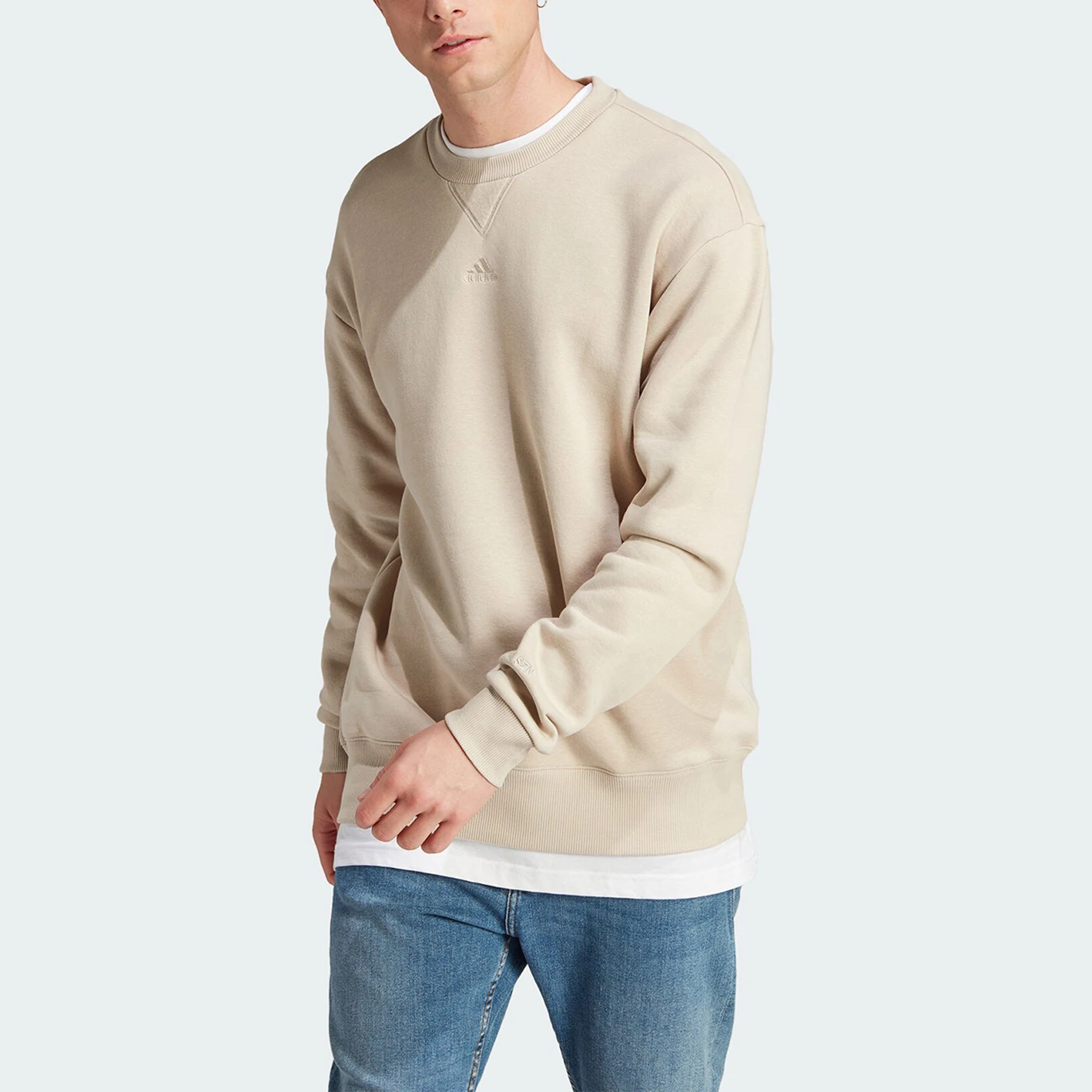 

Adidas genuine Winter New Men's Fleece Warm Round Neck Sweatshirt IP8351