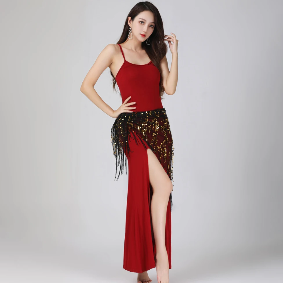 Modern Dance Long Dresses Practice Clothes Oriental Performance Dresses Stage Dance Costume Sexy Women  Tenue De Scene Chanteuse