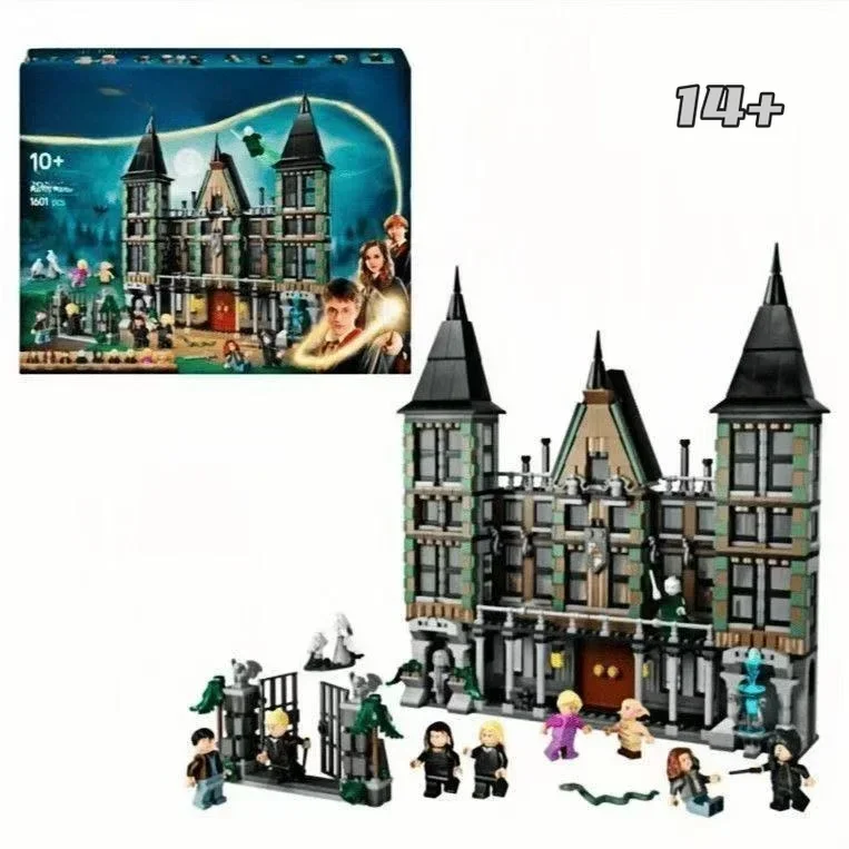 

Инновационный конструктор Disney 76453 «Усадьба Малфой» премиум-класса, 1601 деталь, модель для демонстрации, семейное развлечение, подарки для детей на праздники и вечеринки