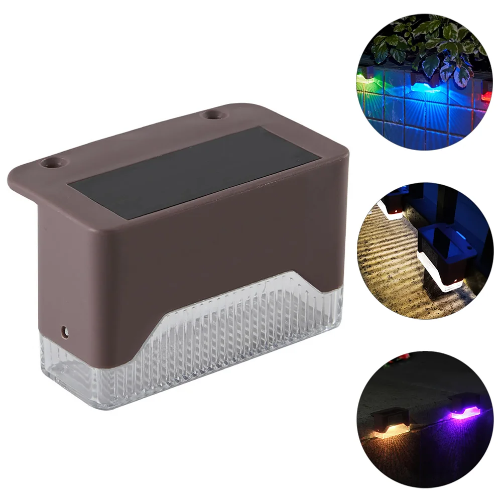 Water Proof Fence Light Railing Wall Outdoor Patio Acrylic Solar Step Lights Sticky Lamp