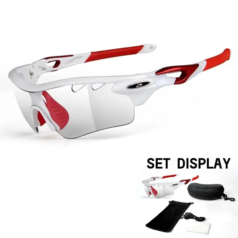 Photochromic Bicycle Glasses, Sport Bike Sunglasses, Running, Fishing, Outdoor Cycling Goggle