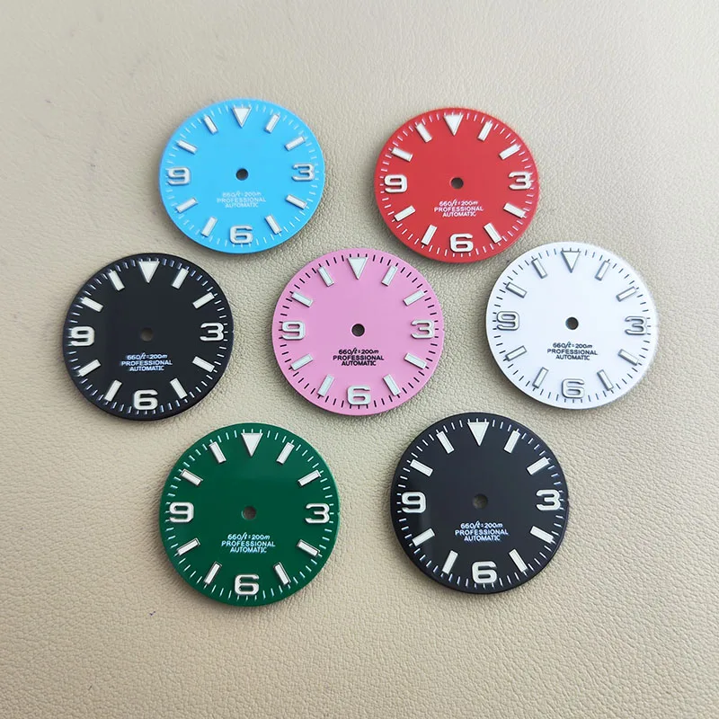 

28.5mm dial accessories NH Watch 35 Dial Green luminous for the NH series automatic 35/36 movement watch accessories