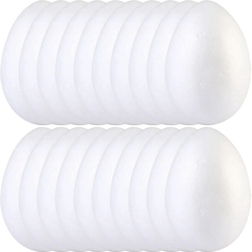 

20 Pcs Solid Foam Egg Easter Foams Clay Party Favors Blank Eggs Decoration Crafts