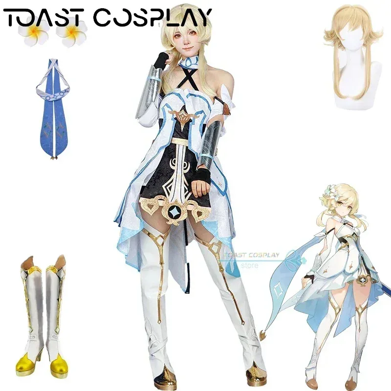 

Lumine Game Cosplay Genshinimpact Lumine Cosplay Costume for Carnival Women Sexy Suits Party Costume Wig Shoes Full Set