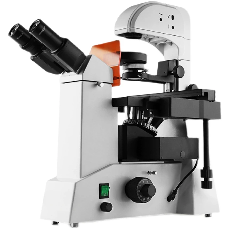 Scientific research grade high definition trinocular infinity inverted LED fluorescence phase contrast microscope 3-band special