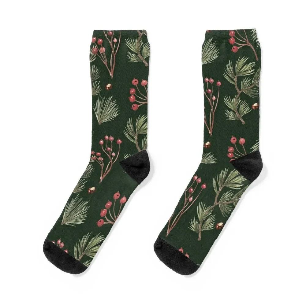 

Botanicals Chistmas Feeling Socks new year Wholesale hockey colored Mens Socks Women's