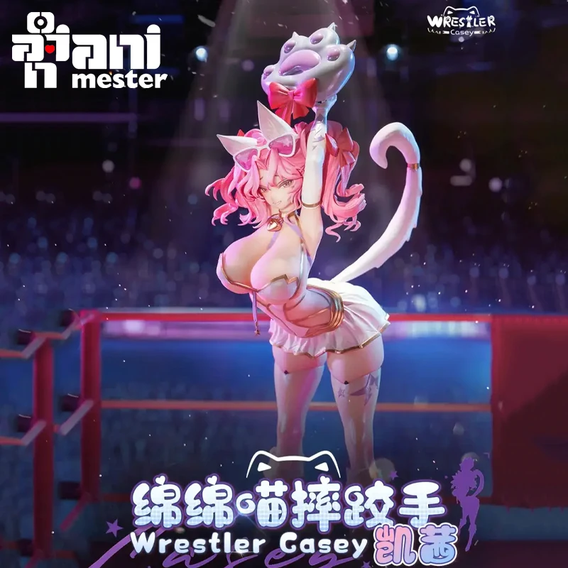 Original AniMester Sheepy Meow Wrestler-Cathy figura de Anime genuina PVC 32CM modelo coleccionable Satuette juguetes adornos regalos