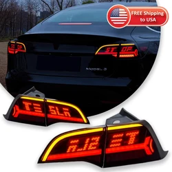 Car Lights For Tesla Model 3 /Y 2019-2022 Taillight LED Projetor Tail Lamp Daytime Running Light Automotive Accessories