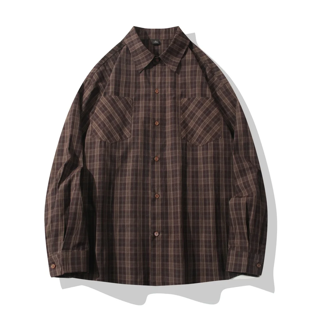 

Luxury Plaid Shirt 100% Cotton Women Designer Long Sleeve Lapel Blouse Elegant Casual Loose Top Premium Female Clothing