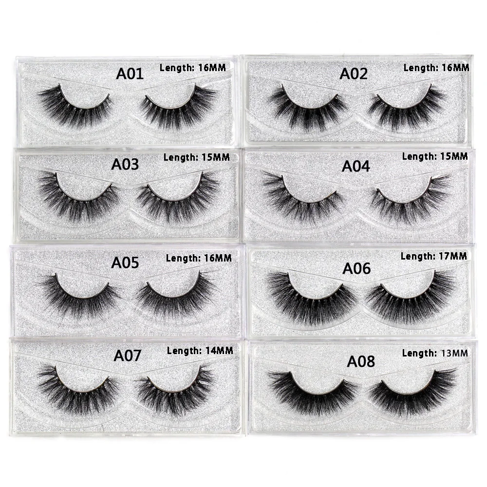 30 Pairs/Pack Eyelashes 3D Mink Lashes With Tray No Box Hand Made Full Strip Lashes Mink False Eyelashes Makeup eyelashes Fluffy