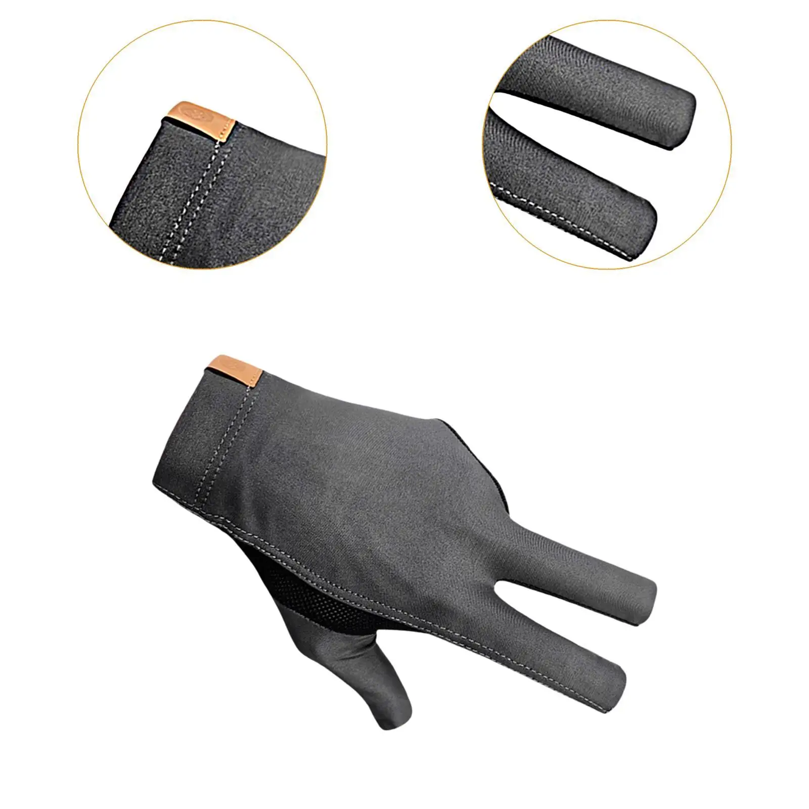 

Перчатка для бильярда с тремя пальцами, эластичная конструкция для повседневных игр и тренировок