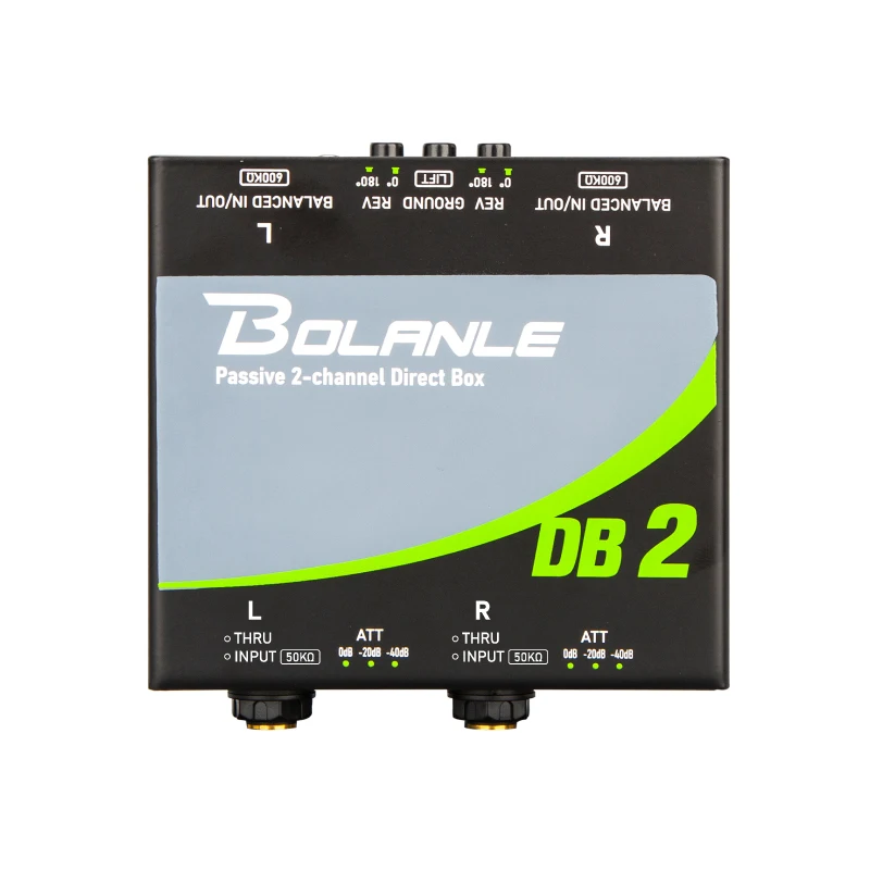 Bolanle Passive DI Box – Najlepszy, tani transformator audio do gitary i basu, eliminator szumów, 1/4 cala na XLR — zdjęcie produktu 7