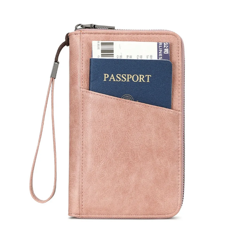 

PU Leather Passport Clip Wallet Anti-Theft Large Capacity RFID Passport Holder Waterproof Wear-Resistant