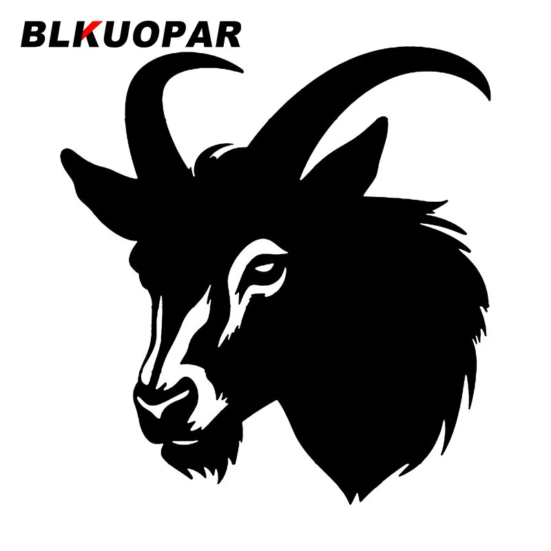 BLKUOPAR Fierce Goat Head Silhouette Autoaufkleber, niedlicher Tieraufkleber, kratzfest, gestanzt, Stoßstange, Wohnwagen, Auto-Styling