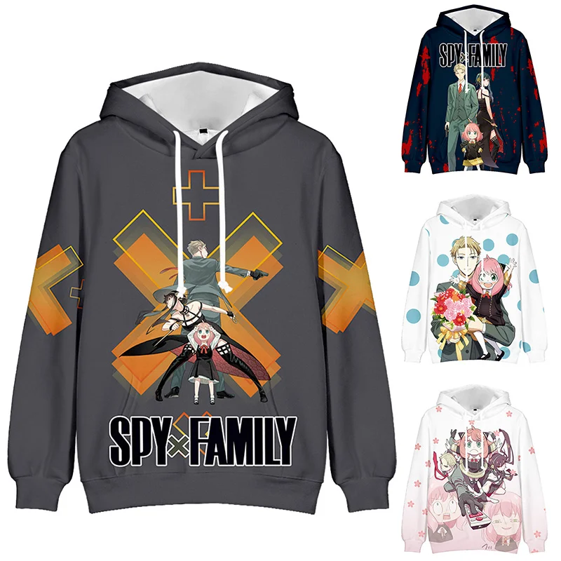 Spy X Family 3D Printing Hoodies Kawaii Anya Forger Clothing Boys Girls Sweatshirts Outerwear Jacket Children Clothes Kids Gifts