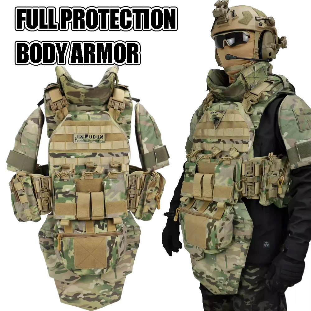 

Full protection body armor NIJ level III protection Airsoft Tactical Safety Vest for Hunting Training Paintball Shooting