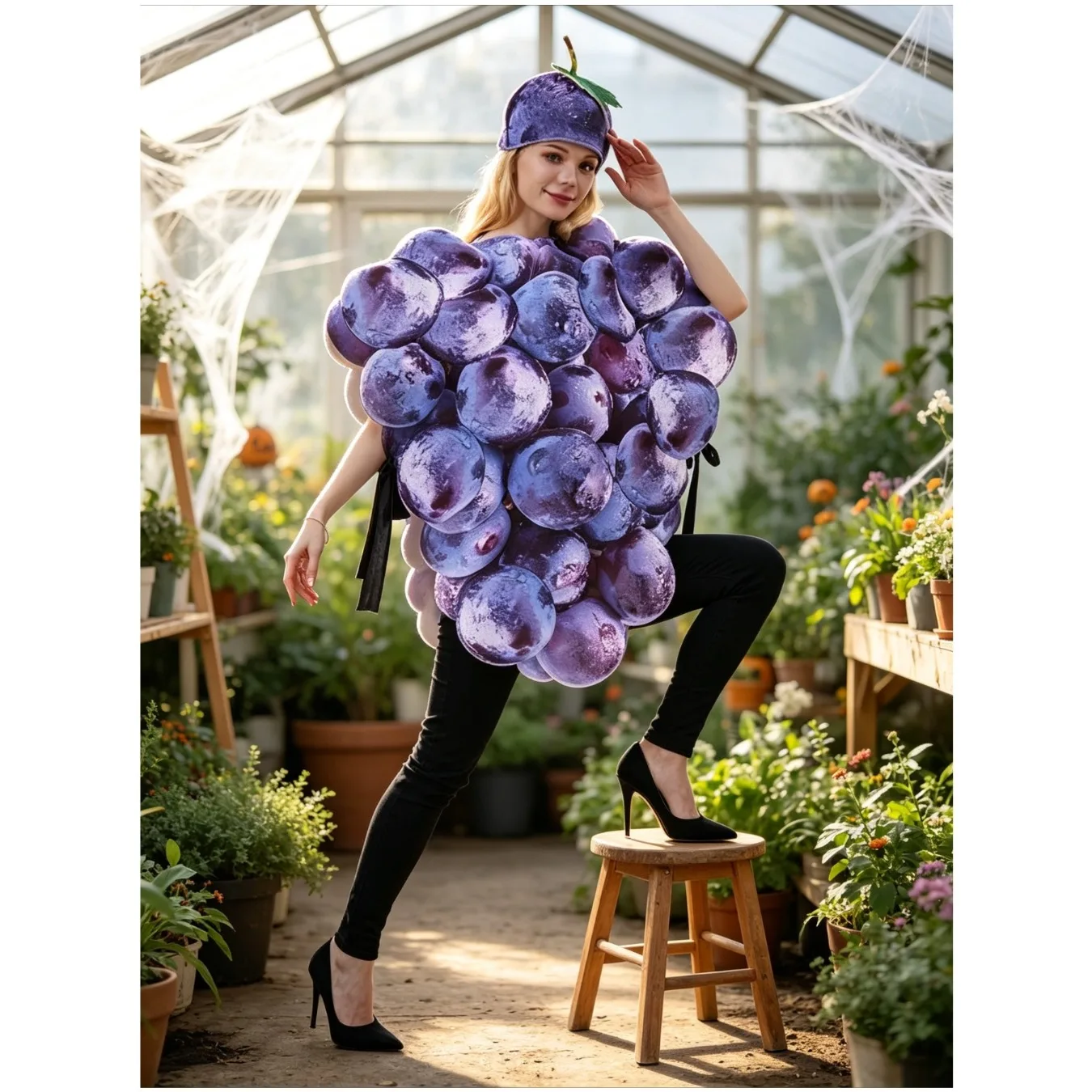 Halloween Stage Costume Grape Costume Stage Theme Party Fun Fruit Cosplay Costume view 6
