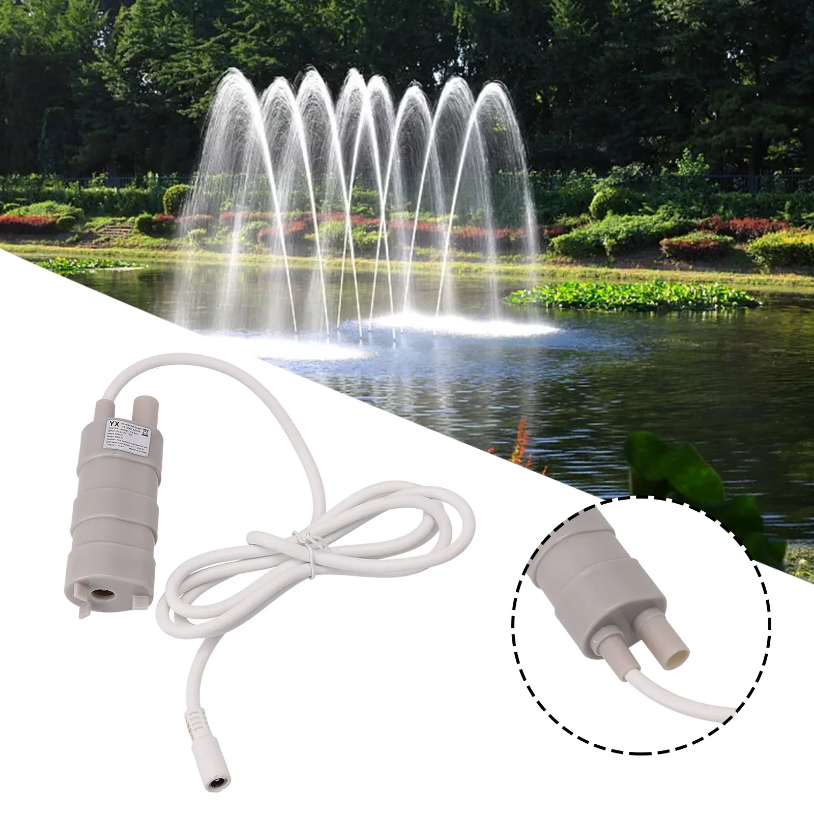 

1 Piece DC 12V Brushless Submersible Water Pump 5M 600L/H Fishpond -40°C ~ +60°C