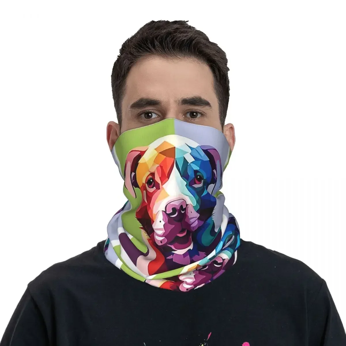 Pitbull Bandana Neck Cover Printed Mask Scarf Multi-use Headband Riding For Men Women Adult Washable