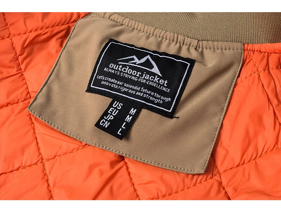 MAGCOMSEN Jacket Men Warm Zip Up Winter Padded Coat Casual Baseball Jackets Pilot Windbreaker Varsity Jackets