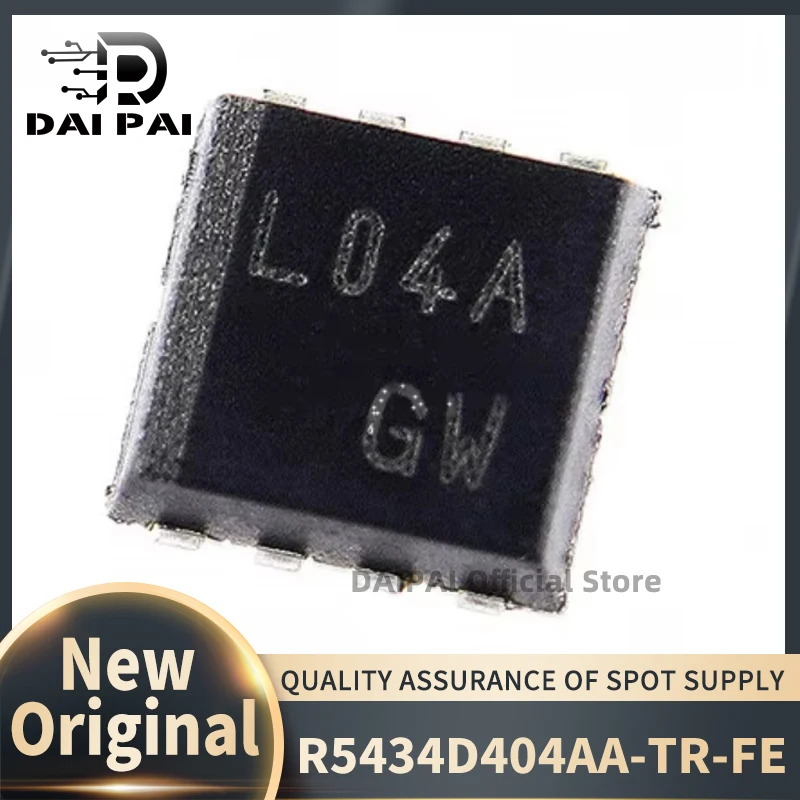 

(10Pcs-100Pcs/Lot) 100% New original R5434D404AA-TR-FE R5434D404AA L04A SON-8 Chipset