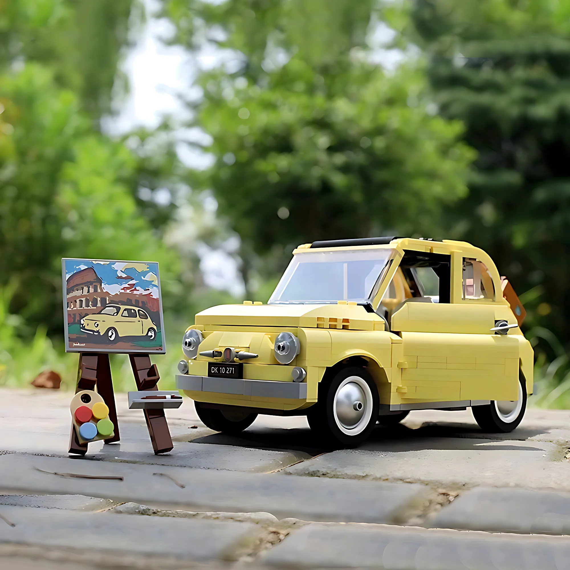 

2025 Новые строительные блоки для Fiat Nuova 500 Creator Expert, городские модели автомобиля, блоки, совместимые с 10271, игрушки «сделай сам» для детей, подарок