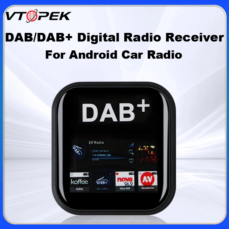 Vtopek DAB DAB+ Antenna With USB Adapter Universal Car Digital Android Radio DAB+ Adapter For Europe  Multimedia Player