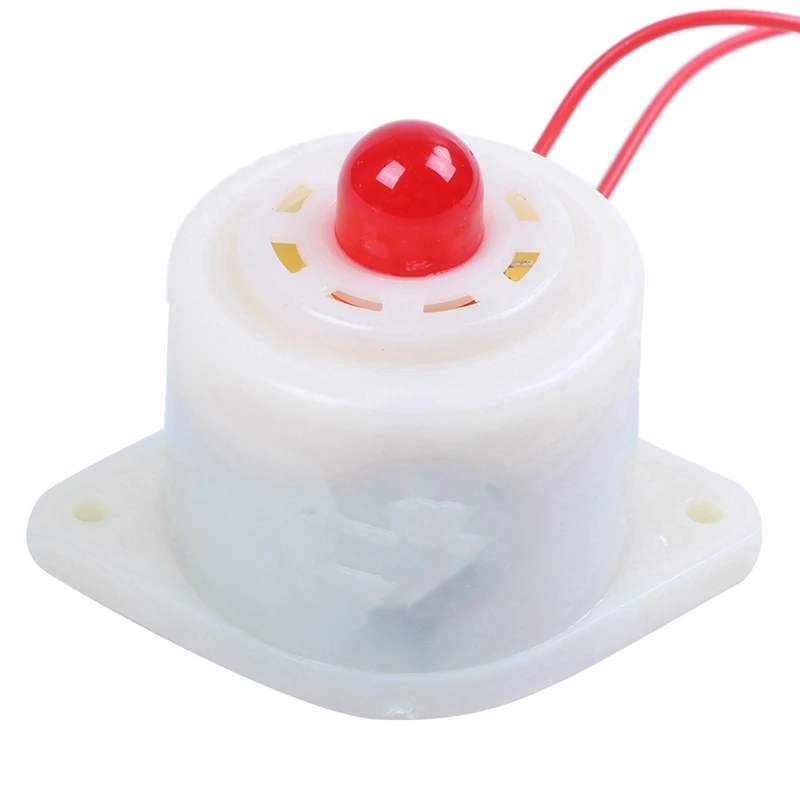 6X BJ-3 AC220V Industrial LED Blinker Red Alarm Siren Buzzer 100Db White