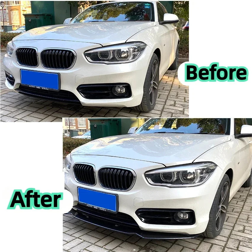 For BMW 1 Series BMW F20 F21 2015-2019 Car Front Bumper Lip Splitter Accessories Front Blade Guard Protector Cover Body Kits