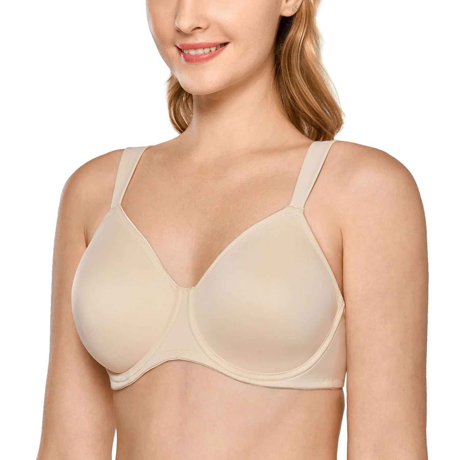 

Women's Smooth Full Coverage Underwire Non-padded Minimizer Bra Plus Size