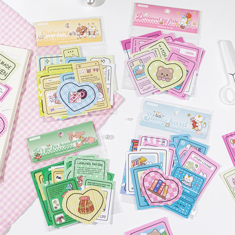 

25pcs/lot Cute Cartoon Sticker Pack, Adorable Animal/Fruit Patterns, Ideal for Journal & Scrapbooking