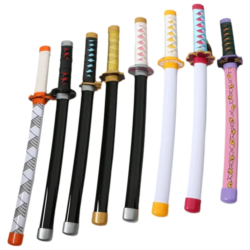 

45cm Cosplay Kimetsu no Yaiba Zenitsu Katana Sword Role Play Demon Slayer Kamado Tanjirou 18inch Anime Plastic Model