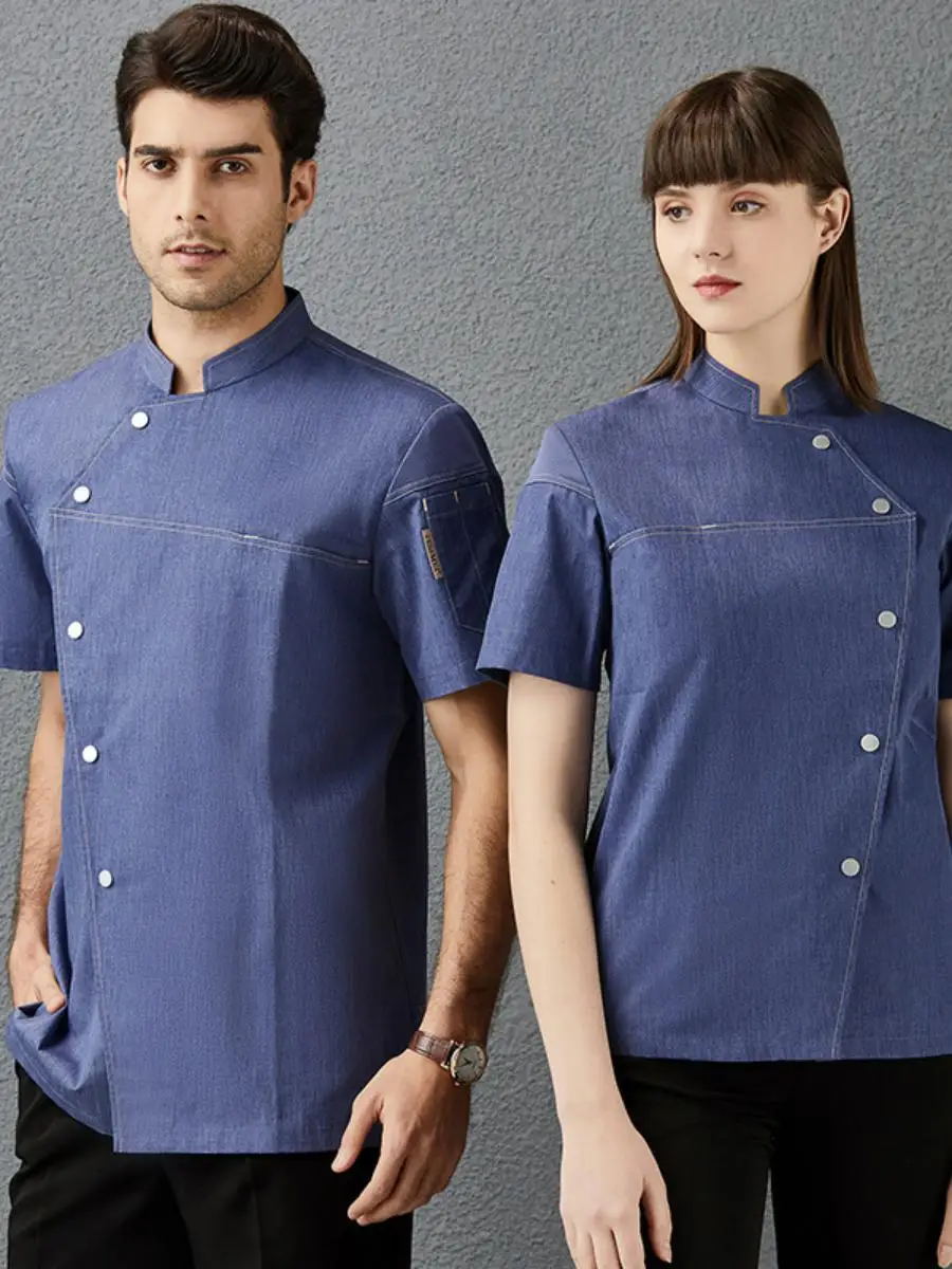 

Летняя рабочая одежда для мужчин: униформа для поваров, персонала отелей, ресторанов, пекарен и кондитерских, влагостойкая, влагоотводящая.