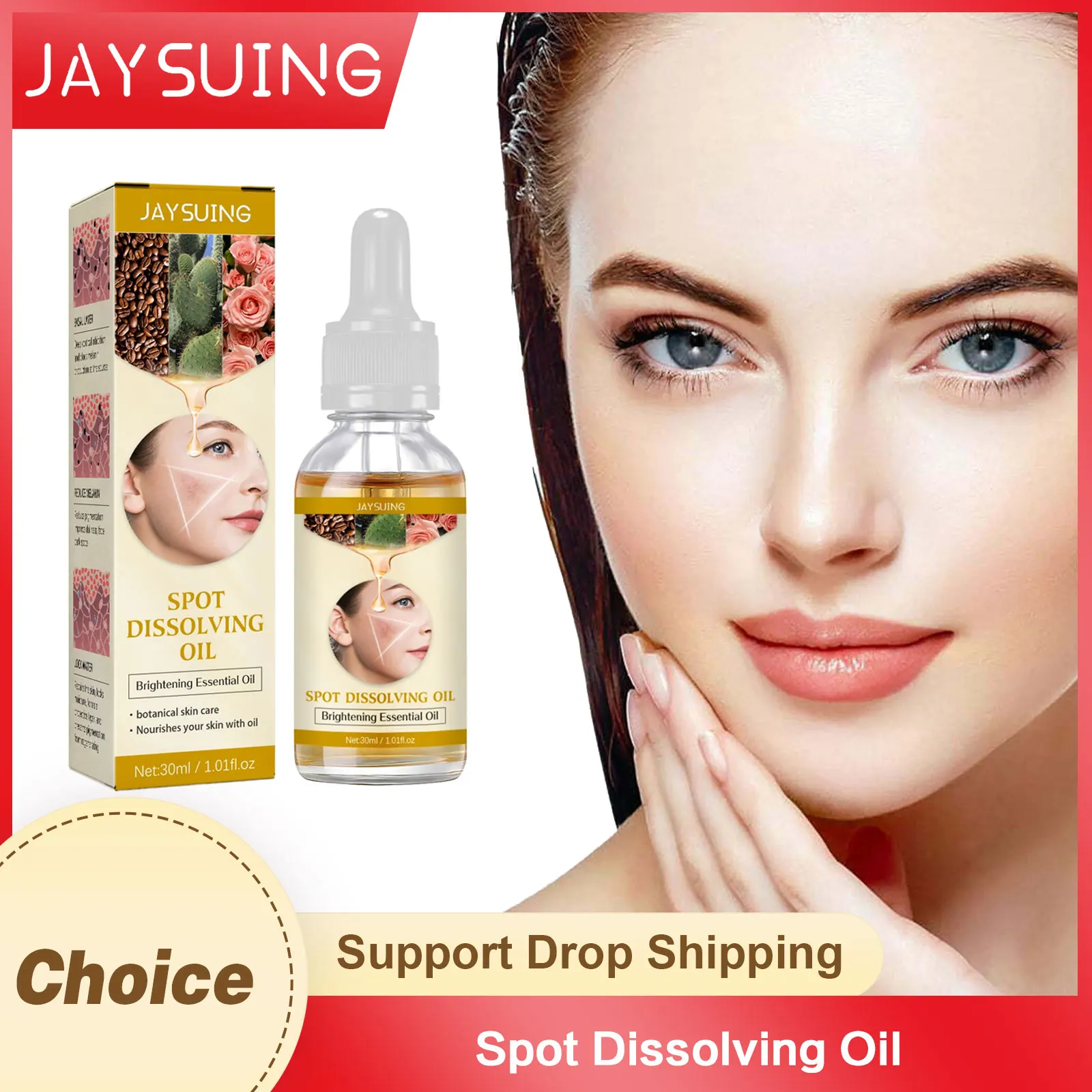 

Spot Dissolving Oil Fre-ckle Remover Improve Dullness Brightening Lightening Mel-asma White-ning Fr-eckle Serum