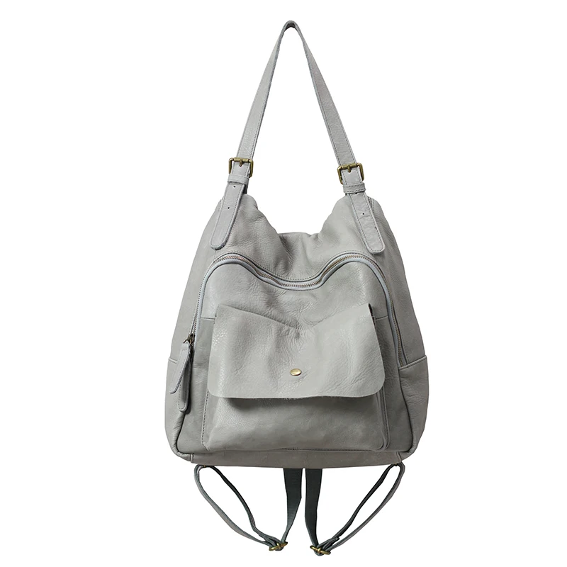 European / American Fashion Top Layer Cowhide Backpack New Leather Casual Simple And Versatile Large Capacity Shoulder Bag Women