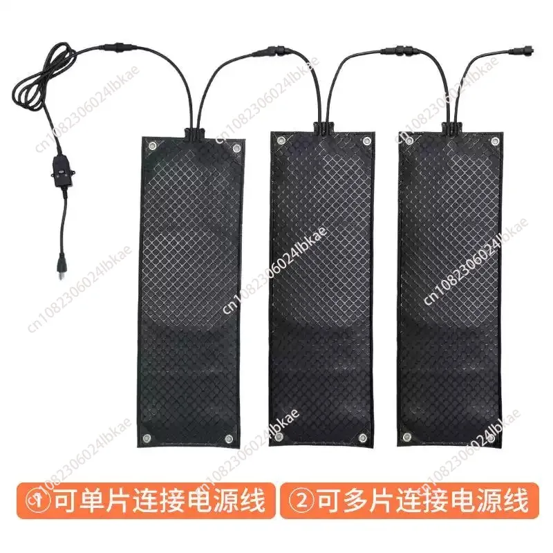 Non-Slip Rubber Heated Mat 10 x 30 Inch, Snow & Ice Melting Walkway Pad with Power Cord for Outdoor Stairs Driveway